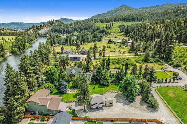 9377 Lone Pine Orchards, Leavenworth, WA 98826 - drone / aerial view of a water and mountain view and a forest