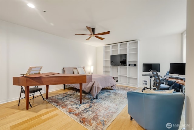 98 Union St Unit 301, Seattle, WA 98101 - office space featuring light wood-style flooring, a ceiling fan, and baseboards