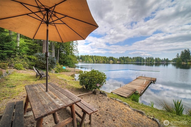 1510 E Benson Lake Dr, Grapeview, WA 98546 - dock area featuring a water view