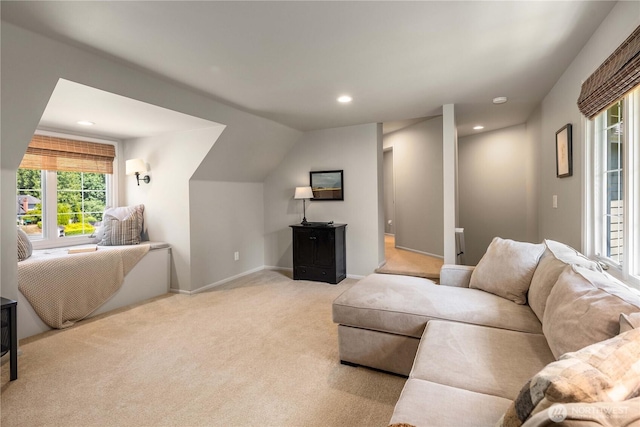 25819 NE 9th St, Sammamish, WA 98074 - living room featuring light carpet and recessed lighting