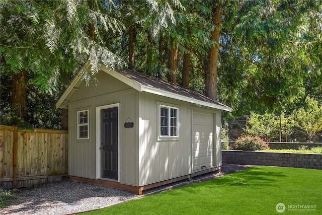 25819 NE 9th St, Sammamish, WA 98074 - view of shed featuring a fenced backyard