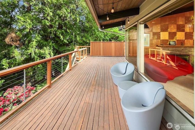 10762 Exeter Ave NE, Seattle, WA 98125 - view of wooden terrace