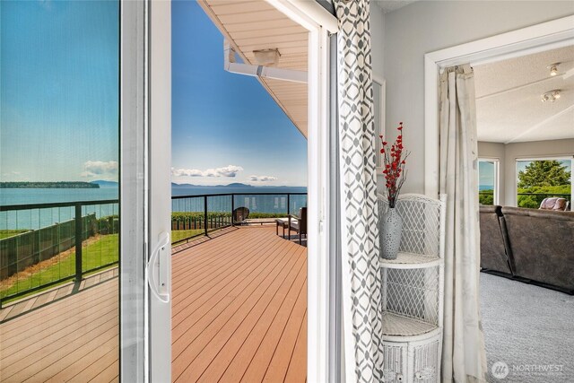 5691 Nakat Way, Blaine, WA 98230 - wooden terrace featuring a water view