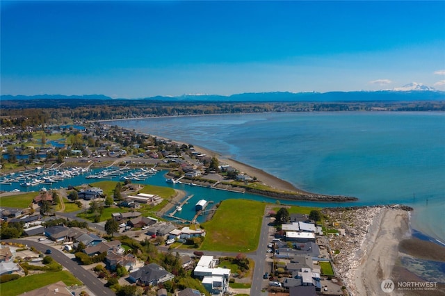 5691 Nakat Way, Blaine, WA 98230 - drone / aerial view of a water and mountain view