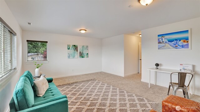 25625 SE Olympic Ln, Black Diamond, WA 98010 - living area with carpet and baseboards