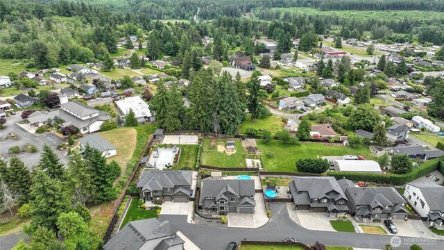 25625 SE Olympic Ln, Black Diamond, WA 98010 - aerial view of residential area with a forest