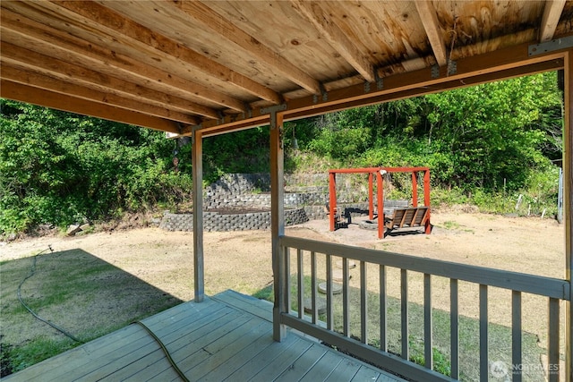 49 Mox Chehalis Rd, Elma, WA 98541 - wooden deck with a lawn