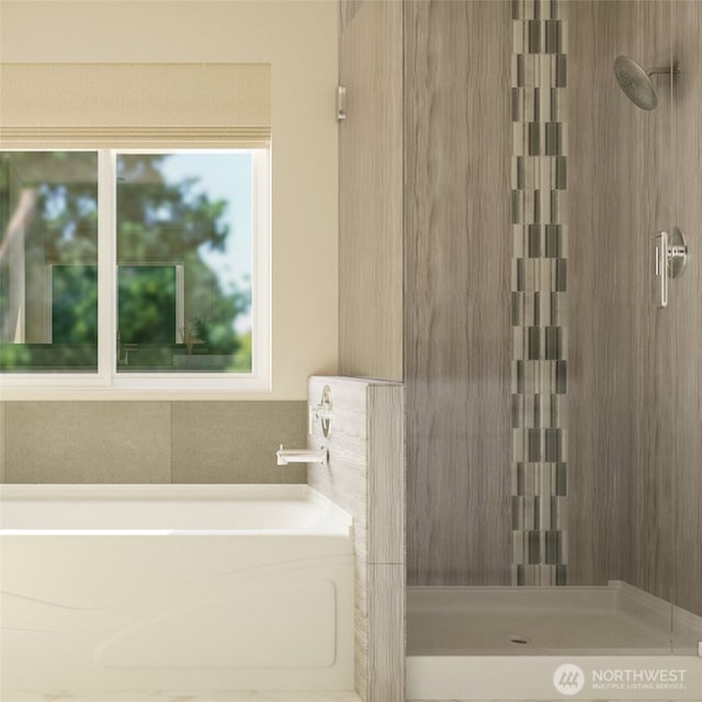 5919 136th St SW, Edmonds, WA 98026 - full bathroom featuring a shower stall and a garden tub