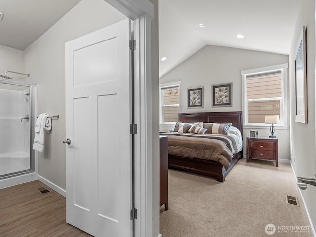 752 Parkland Loop, Sedro Woolley, WA 98284 - bedroom featuring lofted ceiling and recessed lighting