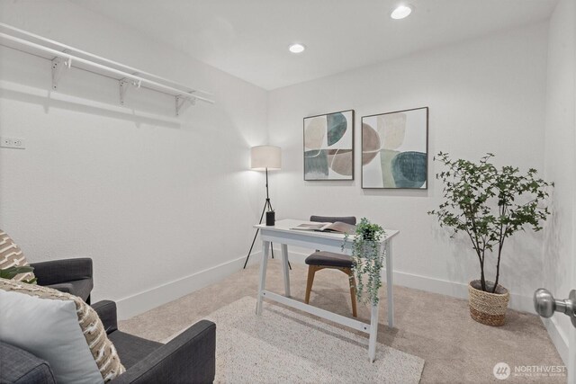 19203 Whitman Ave N, Shoreline, WA 98133 - carpeted office with baseboards and recessed lighting