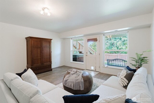 2921 Haggin St, Bellingham, WA 98226 - living area with light wood-type flooring and baseboards