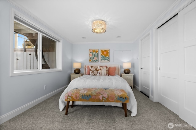 3404 Shorecliff Dr NE, Tacoma, WA 98422 - bedroom featuring carpet flooring, baseboards, and ornamental molding