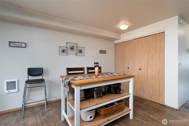 811 S Laventure Rd Unit C, Mount Vernon, WA 98274 - dining space featuring wood finished floors and heating unit