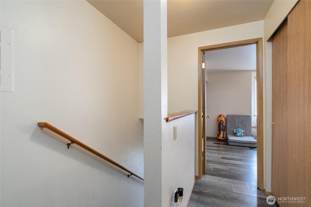 811 S Laventure Rd Unit C, Mount Vernon, WA 98274 - stairway featuring wood finished floors