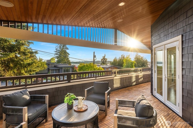 506 13th Ave W, Kirkland, WA 98033 - deck featuring an outdoor living space and french doors