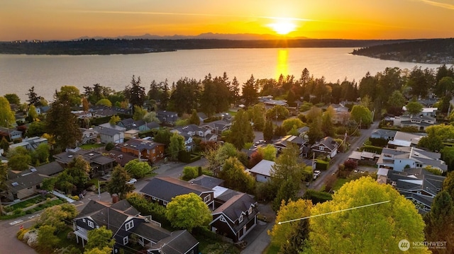 506 13th Ave W, Kirkland, WA 98033 - aerial view at dusk of a residential view and a water view