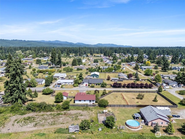 9445 181st Way SW, Rochester, WA 98579 - aerial view of residential area featuring mountains