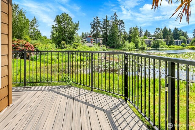 820 Cady Rd Unit H202, Everett, WA 98203 - wooden terrace featuring a water view