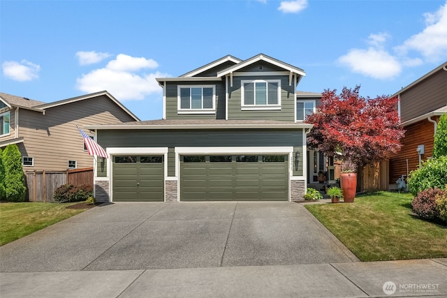 22412 SE 283rd St, Maple Valley, WA 98038 - craftsman-style home featuring stone siding, driveway, and an attached garage