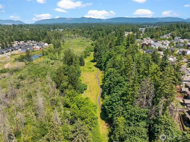 22412 SE 283rd St, Maple Valley, WA 98038 - aerial view of residential area with a forest and mountains