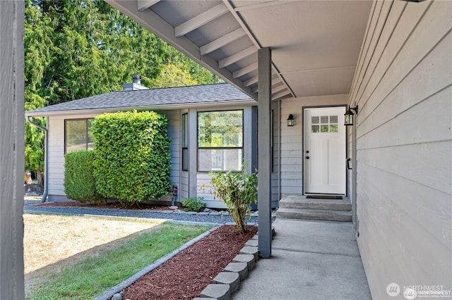 550 E Way To Tipperary, Shelton, WA 98584 - doorway to property with a shingled roof