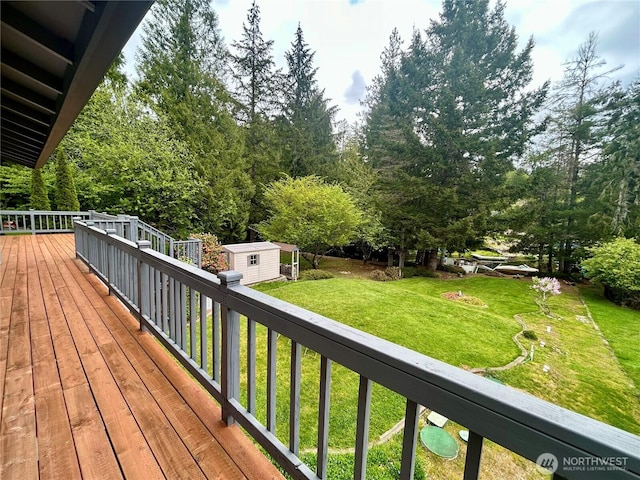 550 E Way To Tipperary, Shelton, WA 98584 - wooden deck featuring a lawn