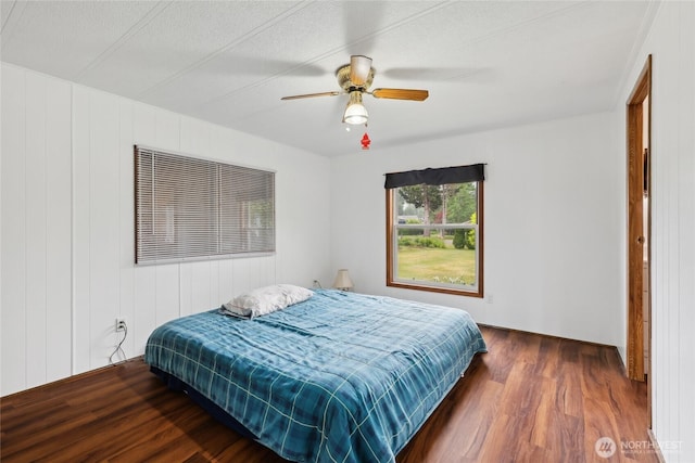 35605 158th St SE, Sultan, WA 98294 - bedroom featuring wood finished floors and a ceiling fan