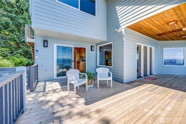 873 Olele Point Rd, Port Ludlow, WA 98365 - wooden deck with ceiling fan