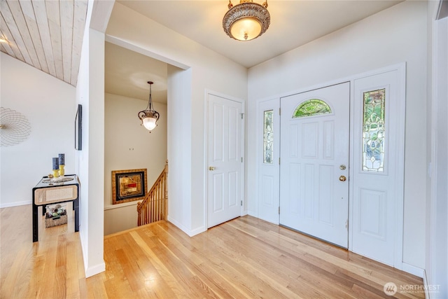 873 Olele Point Rd, Port Ludlow, WA 98365 - entryway with light wood finished floors and baseboards