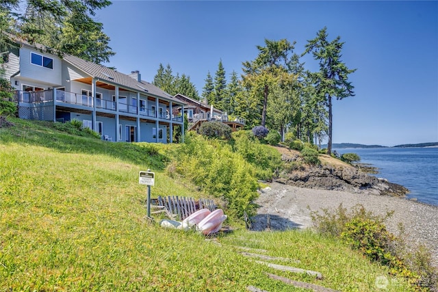 873 Olele Point Rd, Port Ludlow, WA 98365 - view of yard with a water view