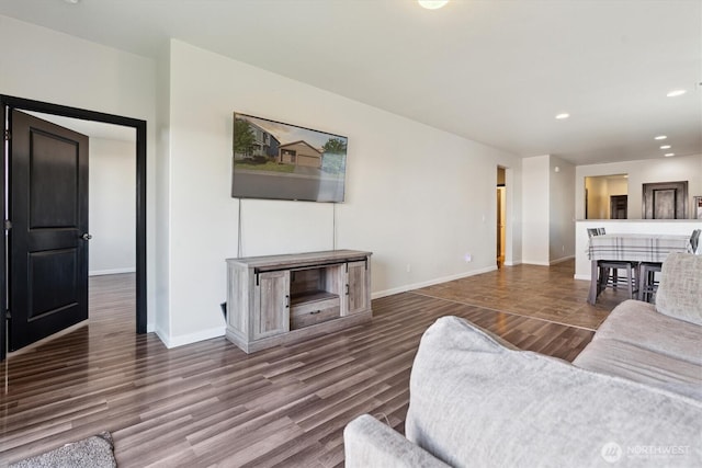 19218 18th Avenue Ct E, Spanaway, WA 98387 - living room featuring wood finished floors and recessed lighting