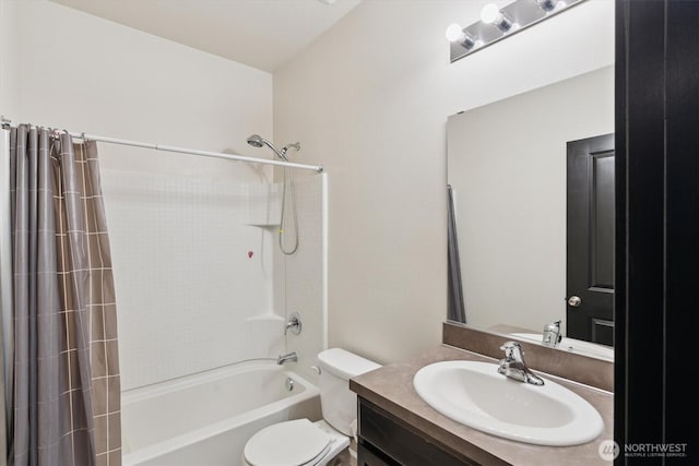 19218 18th Avenue Ct E, Spanaway, WA 98387 - full bathroom with shower / bath combination with curtain and vanity