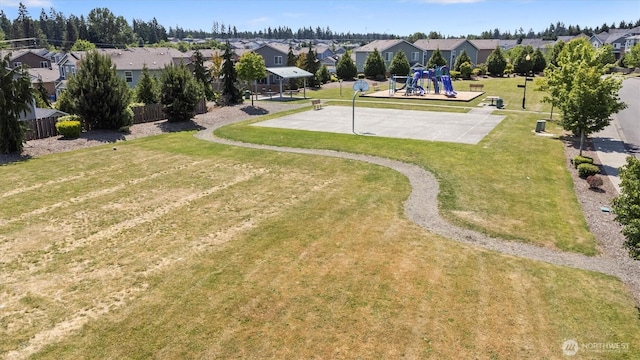 19218 18th Avenue Ct E, Spanaway, WA 98387 - aerial perspective of suburban area with a community park