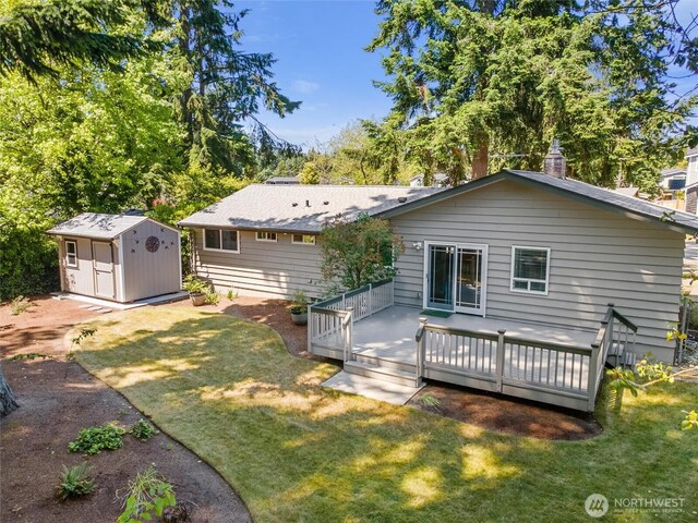 10502 240th Pl SW, Edmonds, WA 98020 - rear view of house featuring a yard and a deck