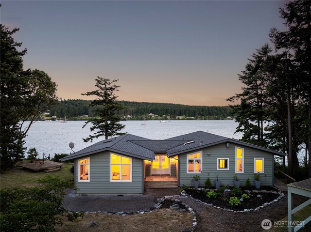1794 Bayshore Rd, Lopez Island, WA 98261 - view of front of house with a water view