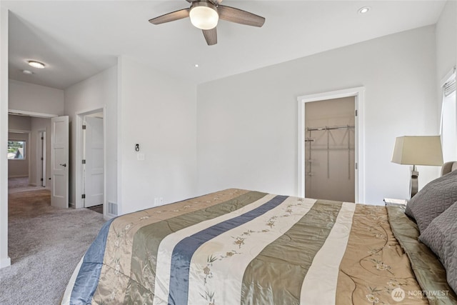 7724 16th Ave SW, Seattle, WA 98106 - carpeted bedroom with ceiling fan and recessed lighting