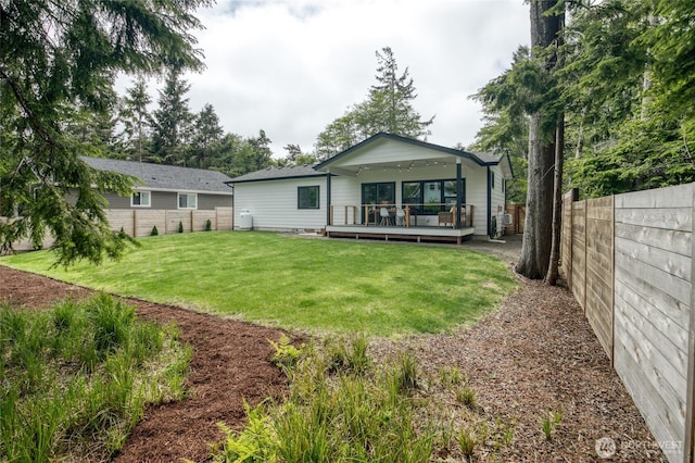 366 Lake View Loop NE, Ocean Shores, WA 98569 - rear view of house featuring a deck