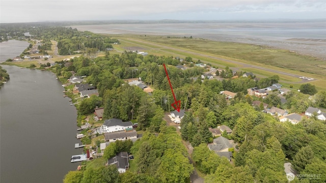 366 Lake View Loop NE, Ocean Shores, WA 98569 - aerial view of residential area featuring a large body of water