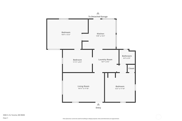 3586 E L St, Tacoma, WA 98404 - property floor plan