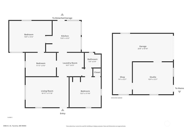3586 E L St, Tacoma, WA 98404 - property floor plan