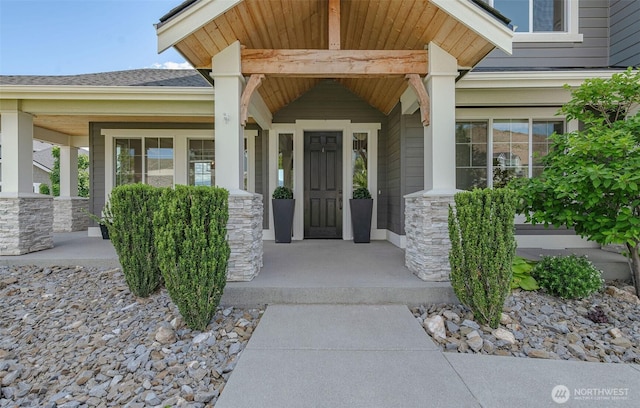107 Lone Ram Ln, Wenatchee, WA 98801 - entrance to property with a porch and stone siding
