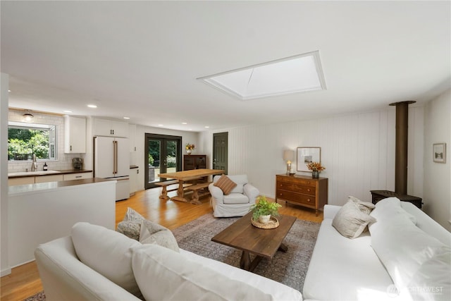 1902 Tellkamp Rd NE, Olympia, WA 98506 - living room featuring light wood-style floors and recessed lighting