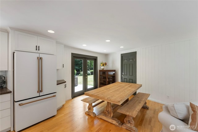 1902 Tellkamp Rd NE, Olympia, WA 98506 - dining room featuring french doors, light wood-style floors, and recessed lighting