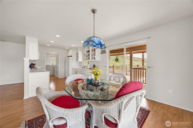 29 Barn Dance Dr, Pateros, WA 98846 - dining area featuring light wood-type flooring and recessed lighting