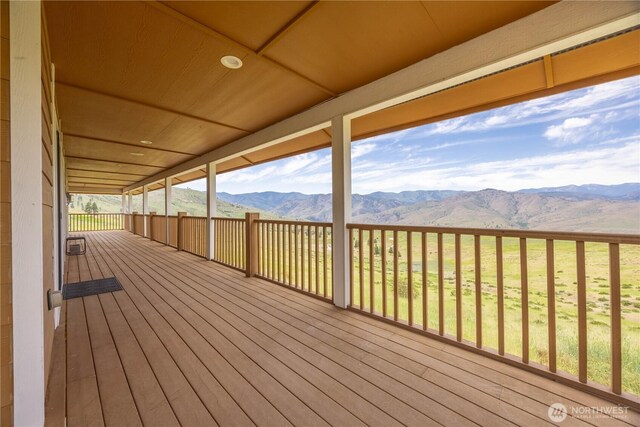 29 Barn Dance Dr, Pateros, WA 98846 - wooden deck featuring a mountain view