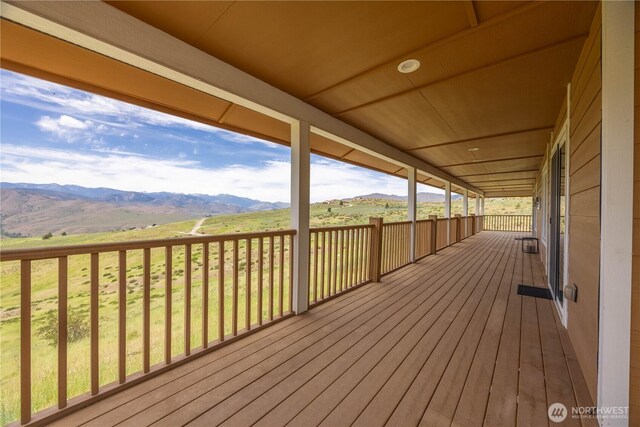 29 Barn Dance Dr, Pateros, WA 98846 - wooden deck with a mountain view