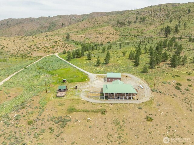 29 Barn Dance Dr, Pateros, WA 98846 - view from above of property with a mountain backdrop