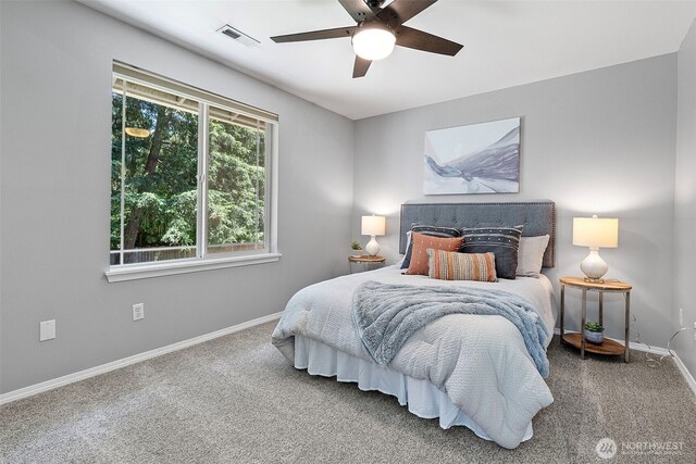 9009 NW 146th St, Gig Harbor, WA 98329 - bedroom featuring carpet flooring, baseboards, and ceiling fan