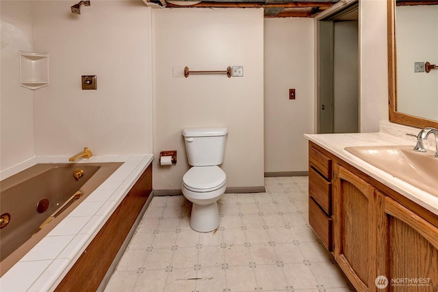 17004 16th Ave SW, Normandy Park, WA 98166 - bathroom featuring tile patterned floors, vanity, and a whirlpool tub