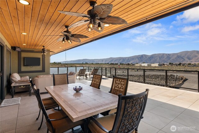 111 Wren Loop SW, Mattawa, WA 99349 - view of patio with a ceiling fan and outdoor dining space